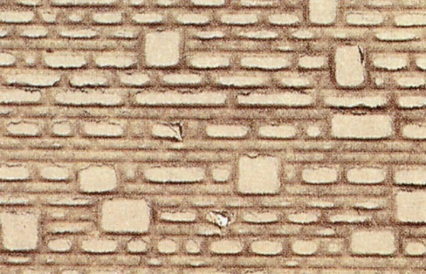 Heki 70132 behauene Natursteinmauer N/Z, 28x14 cm, 2 Stück