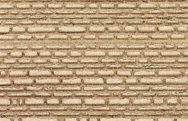 Heki 70142 Sandsteinläufermauer N/Z, 28x14 cm, 2 Stück
